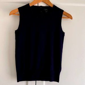 J. CREW Navy Blue Merino Wool Vest